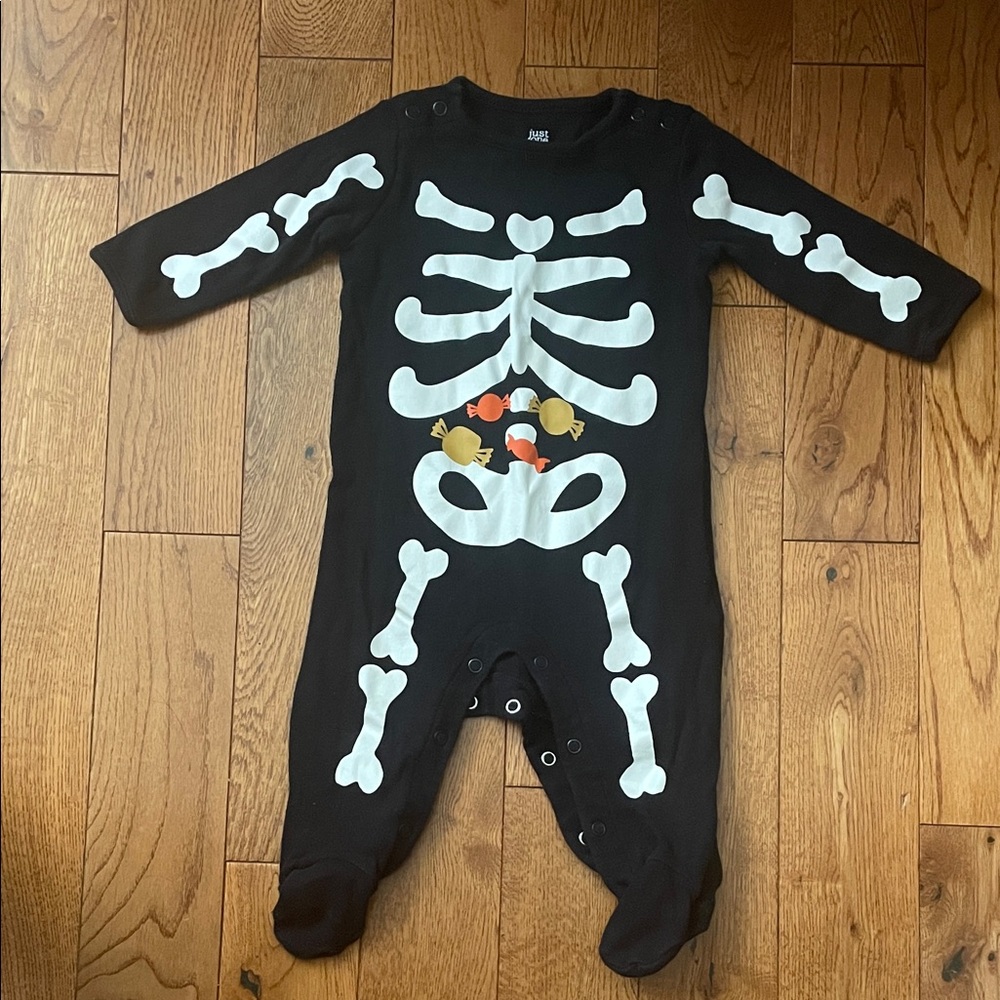 Carter's Black Skeleton One Piece with Candy Design